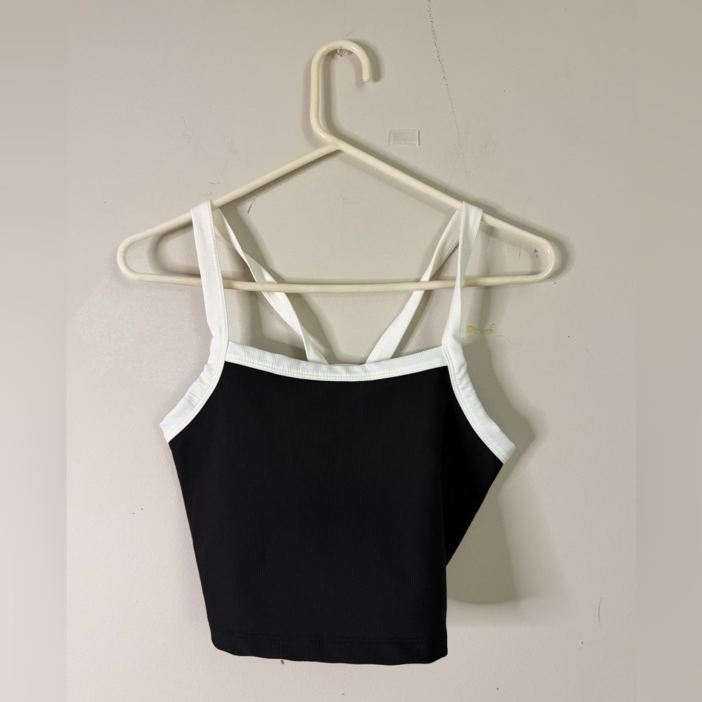Black & White Strappy Tank Top